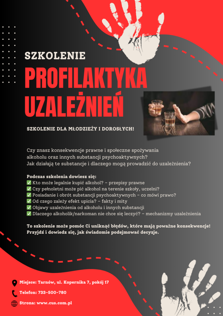 Szkolenie Profilaktyka Uzależnień dla młodzieży i dorosłych